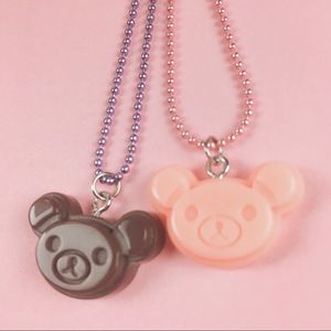 Cutie Bear Cookie Face Necklace